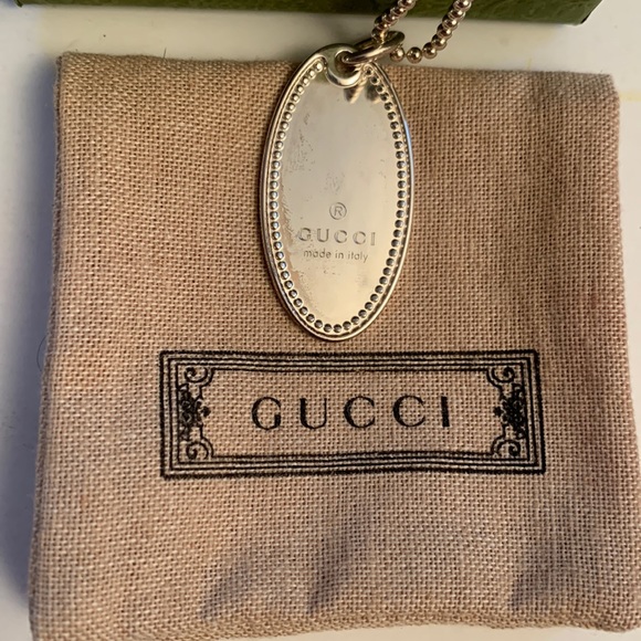 Gucci Sterling Silver Monogram Pendant New Excellent Condition - Picture 1 of 7